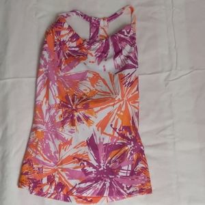 prAna Quinn tank top racerback shelf bra fun print